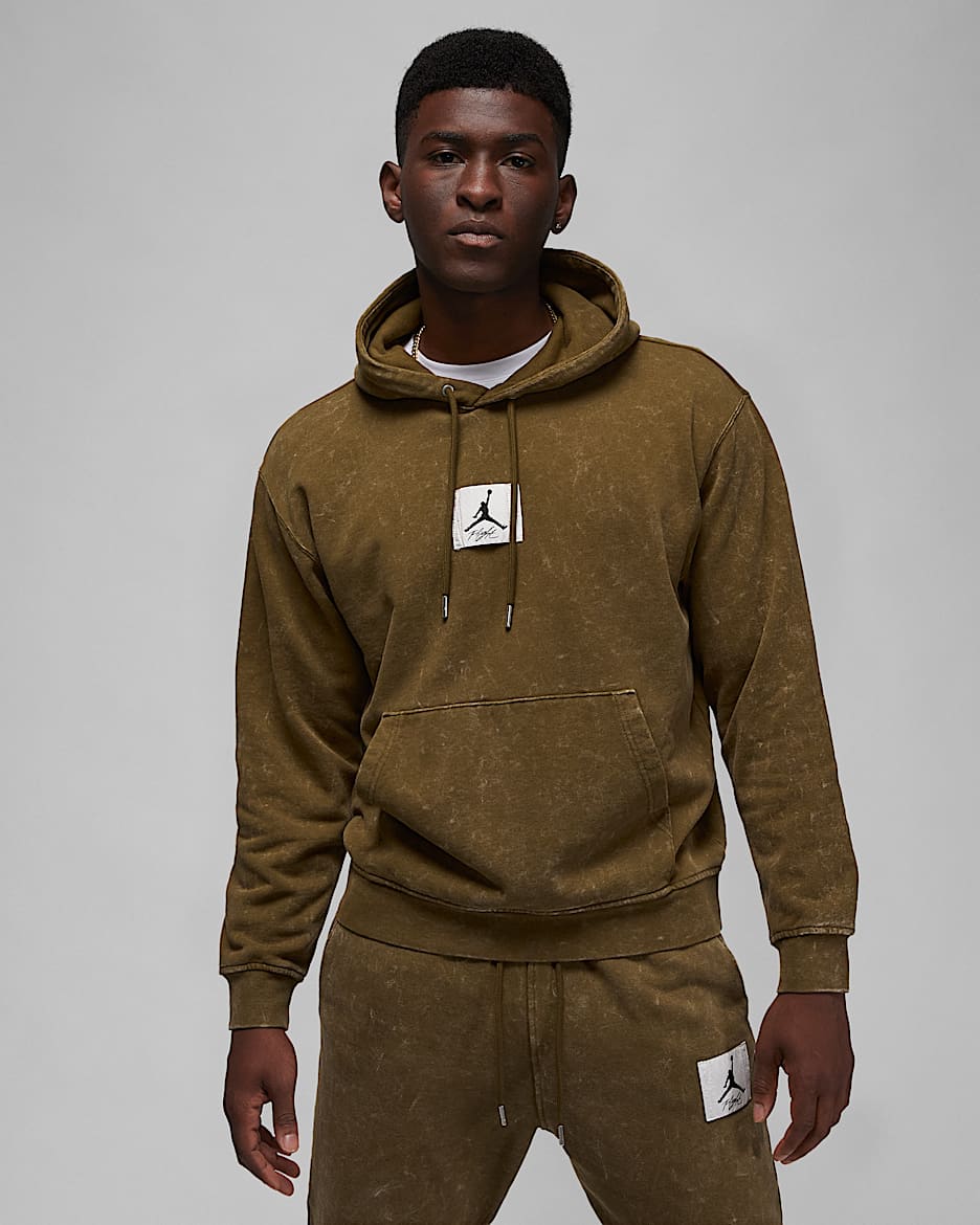 Jordan Flight Fleece Men s Washed Pullover Hoodie. Nike